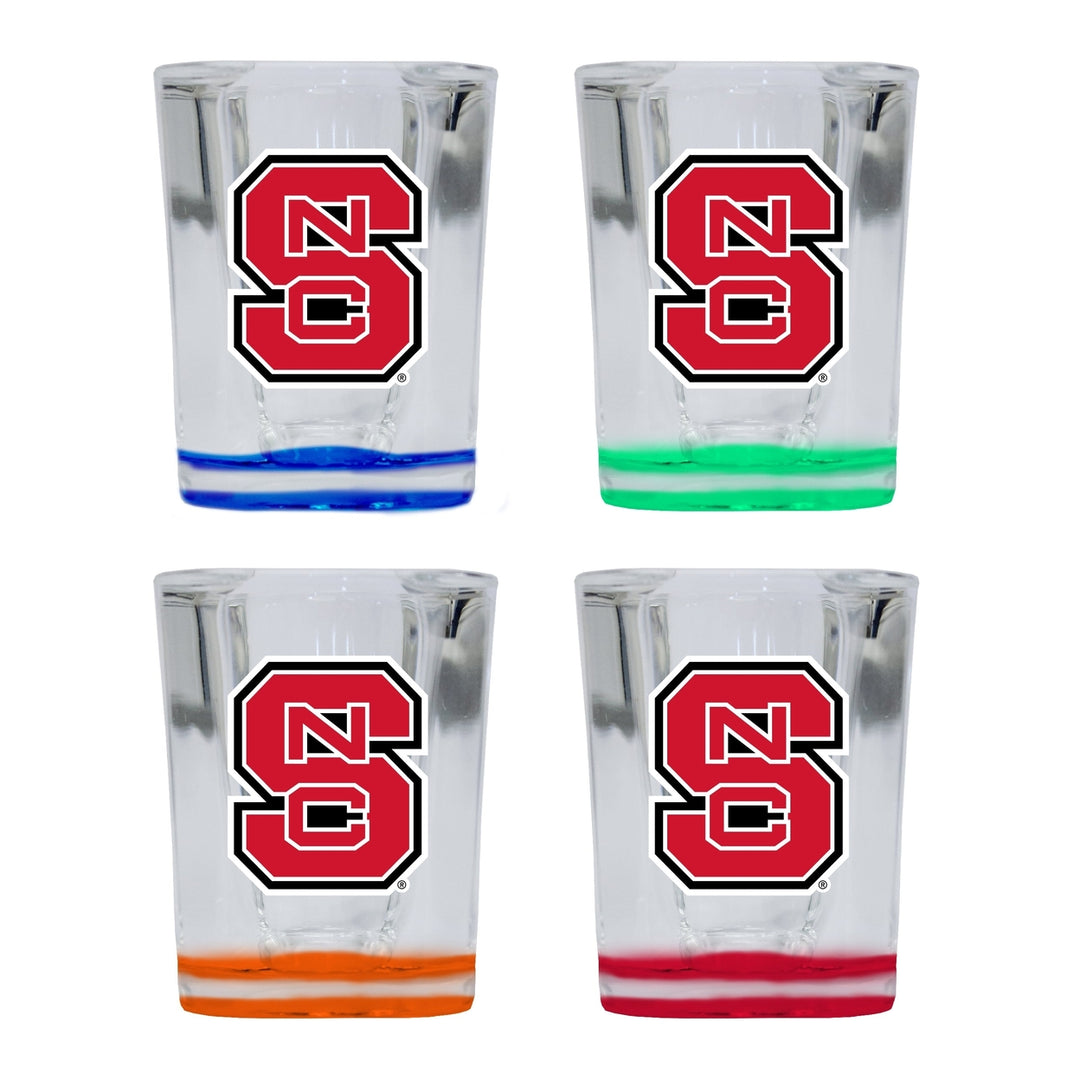 NC State Wolfpack 2 Ounce Shot Glass Square Officially Licensed Collegiate Product Image 4