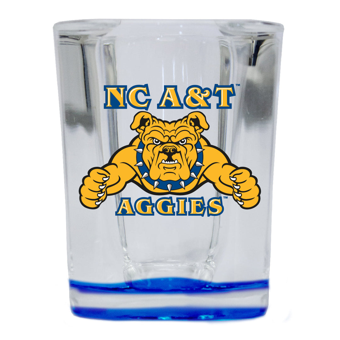 North Carolina AandT State Aggies 2 Ounce Shot Glass Square Officially Licensed Collegiate Product Image 4