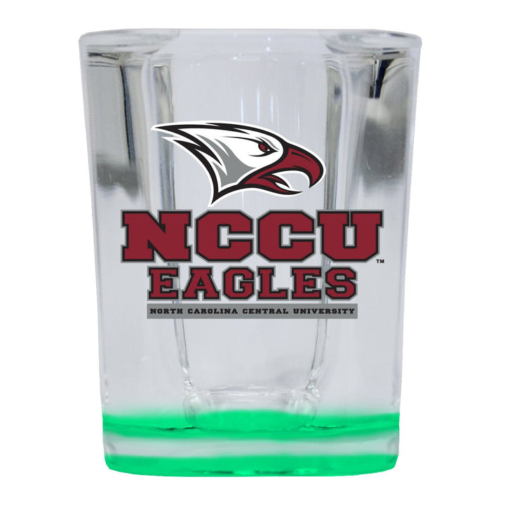 North Carolina Central Eagles 2 Ounce Shot Glass Square Officially Licensed Collegiate Product Image 1