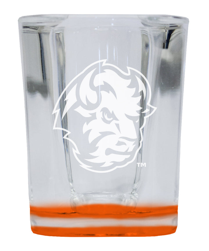 North Dakota State Bison 2 Ounce Engraved Shot Glass Square Officially Licensed Collegiate Product Image 1