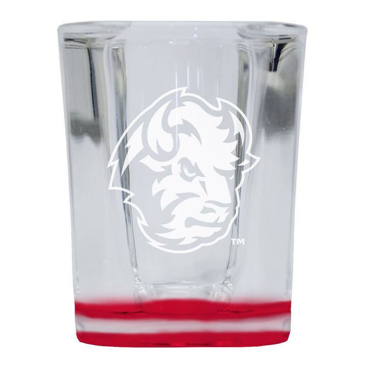 North Dakota State Bison 2 Ounce Engraved Shot Glass Square Officially Licensed Collegiate Product Image 2