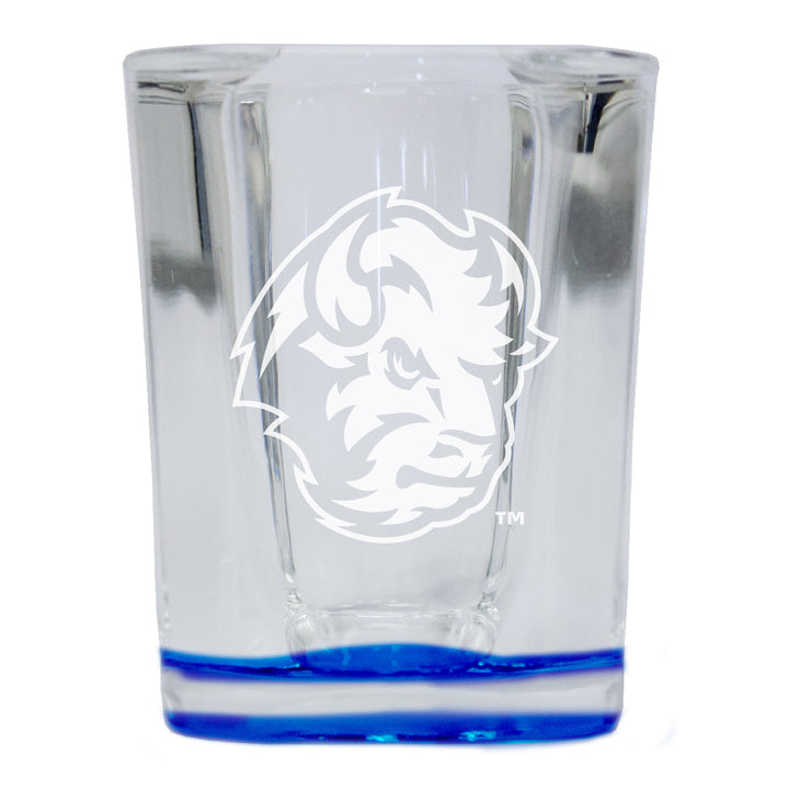 North Dakota State Bison 2 Ounce Engraved Shot Glass Square Officially Licensed Collegiate Product Image 4