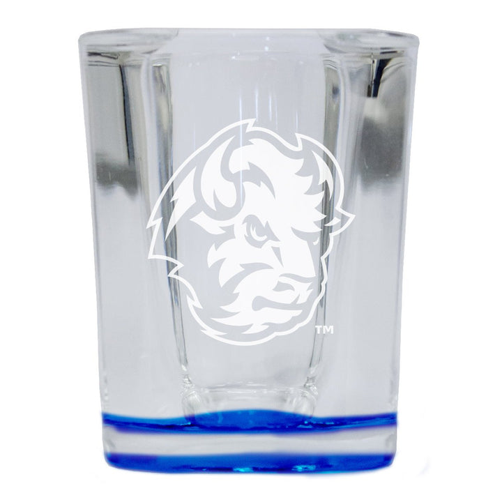 North Dakota State Bison 2 Ounce Engraved Shot Glass Square Officially Licensed Collegiate Product Image 1