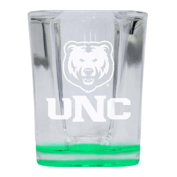 Northern Colorado Bears 2 Ounce Engraved Shot Glass Square Officially Licensed Collegiate Product Image 3