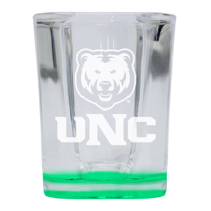 Northern Colorado Bears 2 Ounce Engraved Shot Glass Square Officially Licensed Collegiate Product Image 1