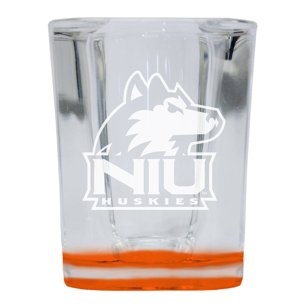 Northern Illinois Huskies 2 Ounce Engraved Shot Glass Square Officially Licensed Collegiate Product Image 2