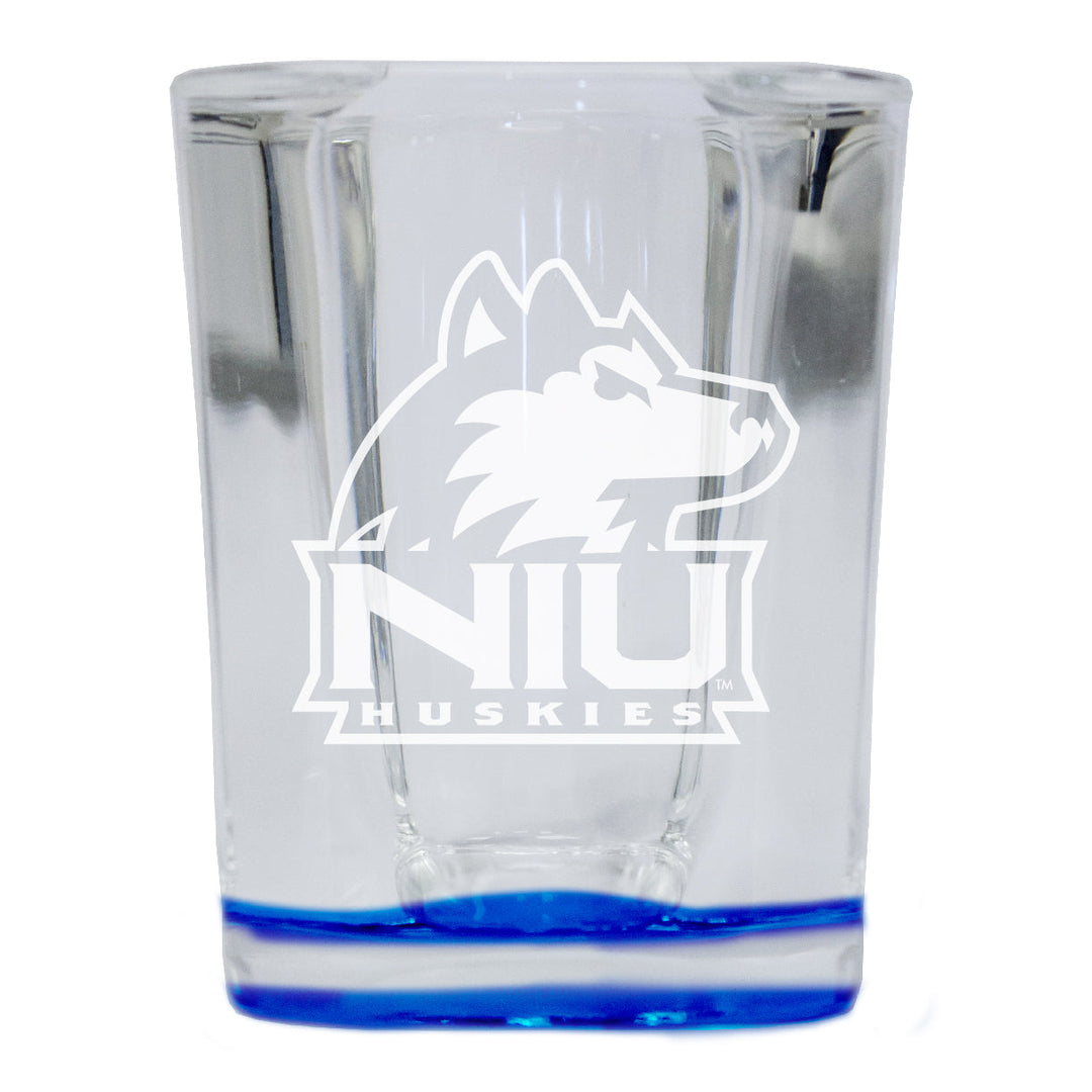 Northern Illinois Huskies 2 Ounce Engraved Shot Glass Square Officially Licensed Collegiate Product Image 4