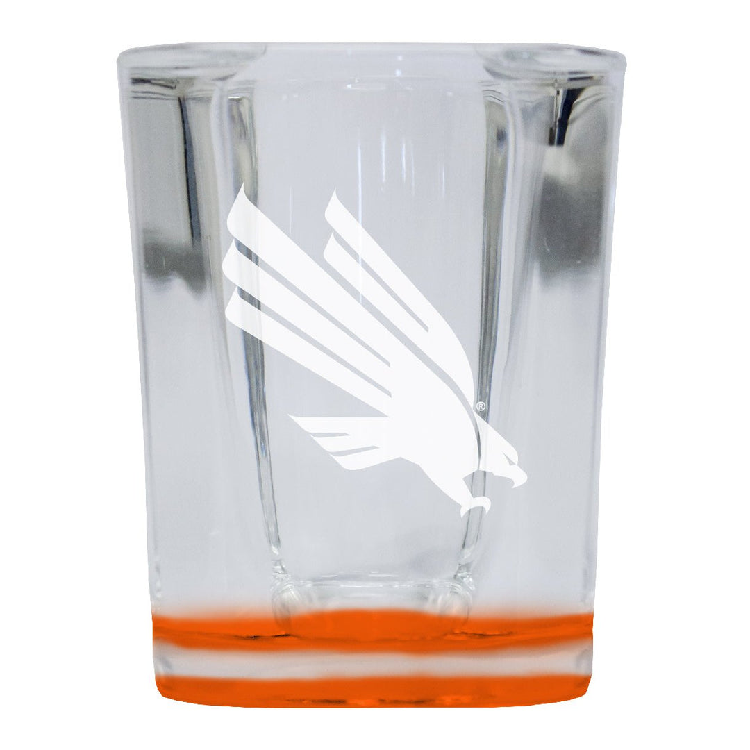 North Texas 2 Ounce Engraved Shot Glass Square Officially Licensed Collegiate Product Image 1