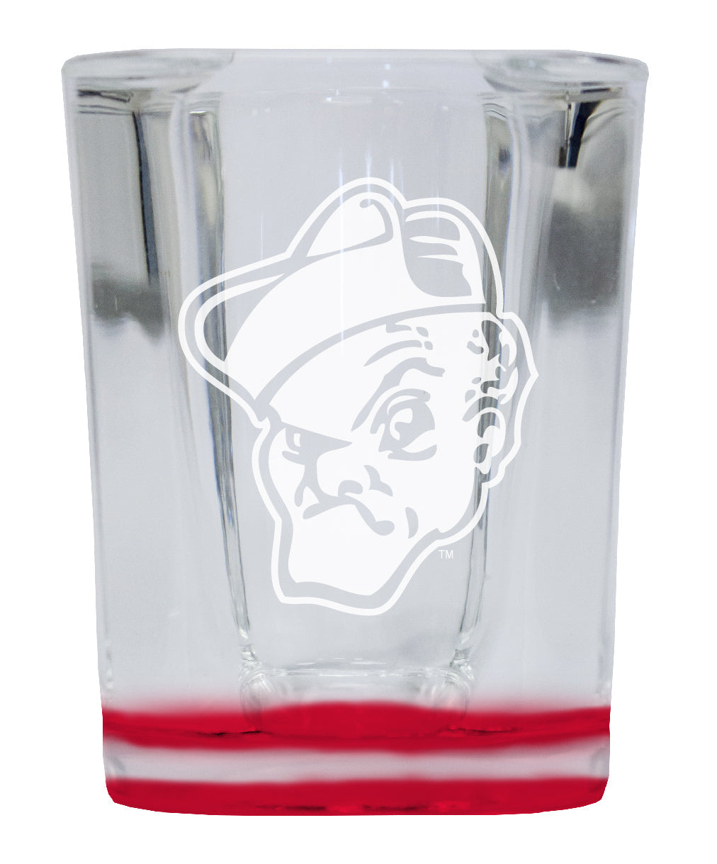 Ohio Wesleyan University 2 Ounce Engraved Shot Glass Square Officially Licensed Collegiate Product Image 1