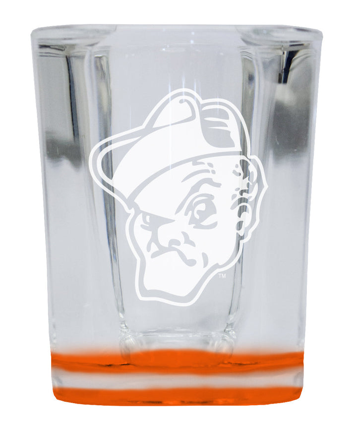 Ohio Wesleyan University 2 Ounce Engraved Shot Glass Square Officially Licensed Collegiate Product Image 2