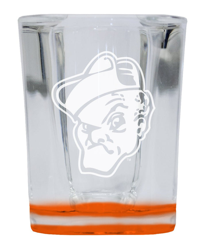 Ohio Wesleyan University 2 Ounce Engraved Shot Glass Square Officially Licensed Collegiate Product Image 1