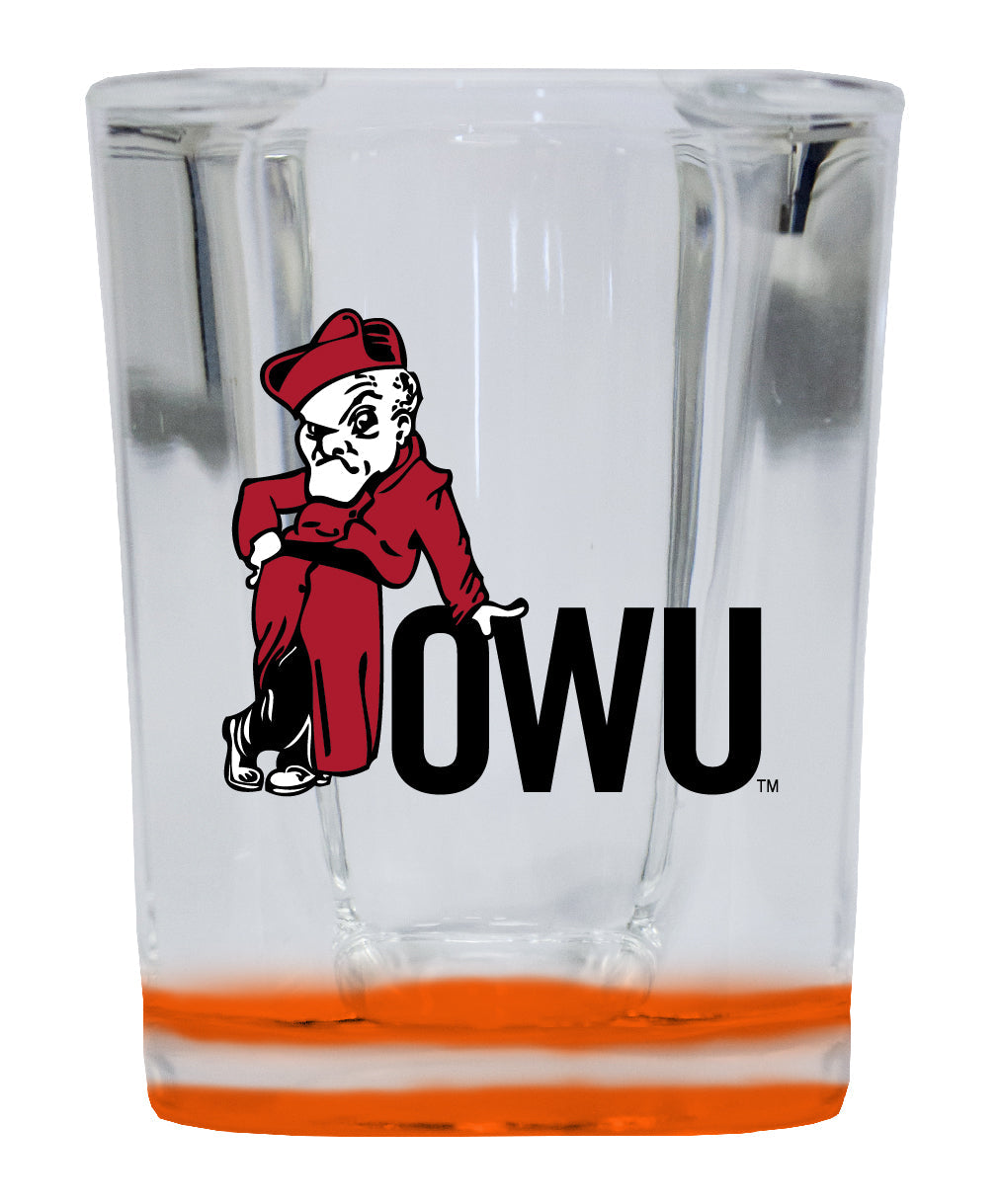 Ohio Wesleyan University 2 Ounce Shot Glass Square Officially Licensed Collegiate Product Image 2