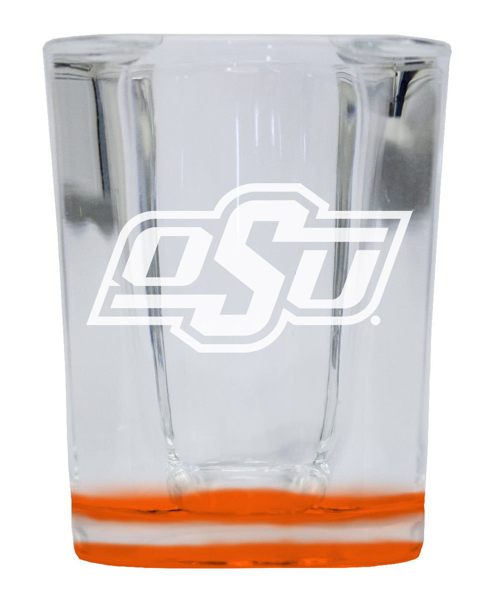 Oklahoma State Cowboys 2 Ounce Engraved Shot Glass Square Officially Licensed Collegiate Product Image 2