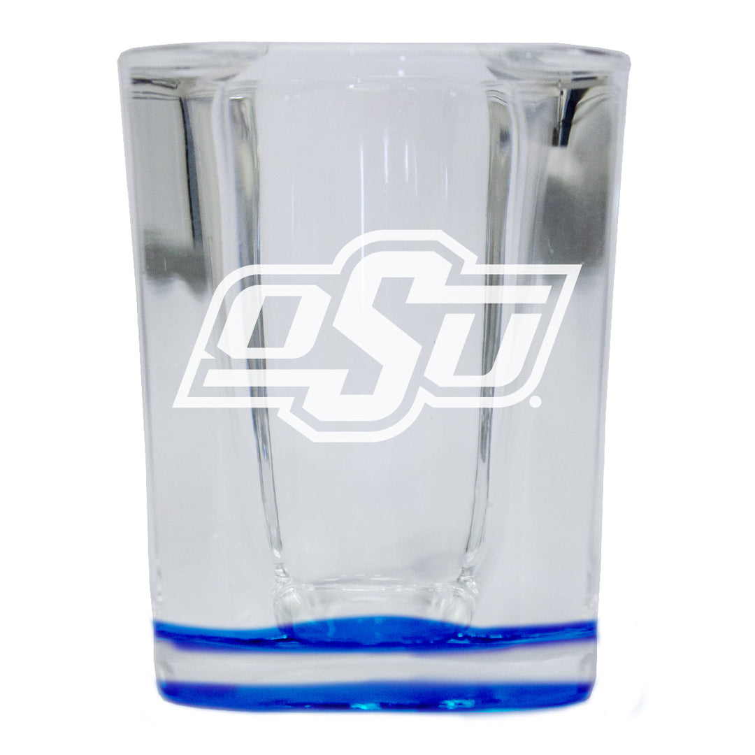 Oklahoma State Cowboys 2 Ounce Engraved Shot Glass Square Officially Licensed Collegiate Product Image 4