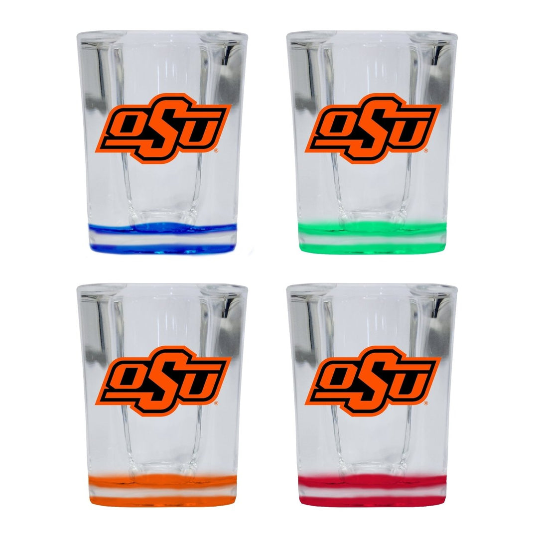 Oklahoma State Cowboys 2 Ounce Shot Glass Square Officially Licensed Collegiate Product Image 1