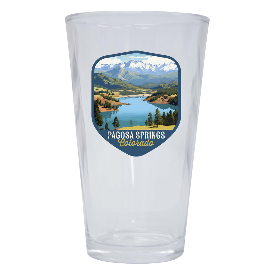 Pagosa Springs Colorado Design B Souvenir 16 oz Pint Glass Image 1