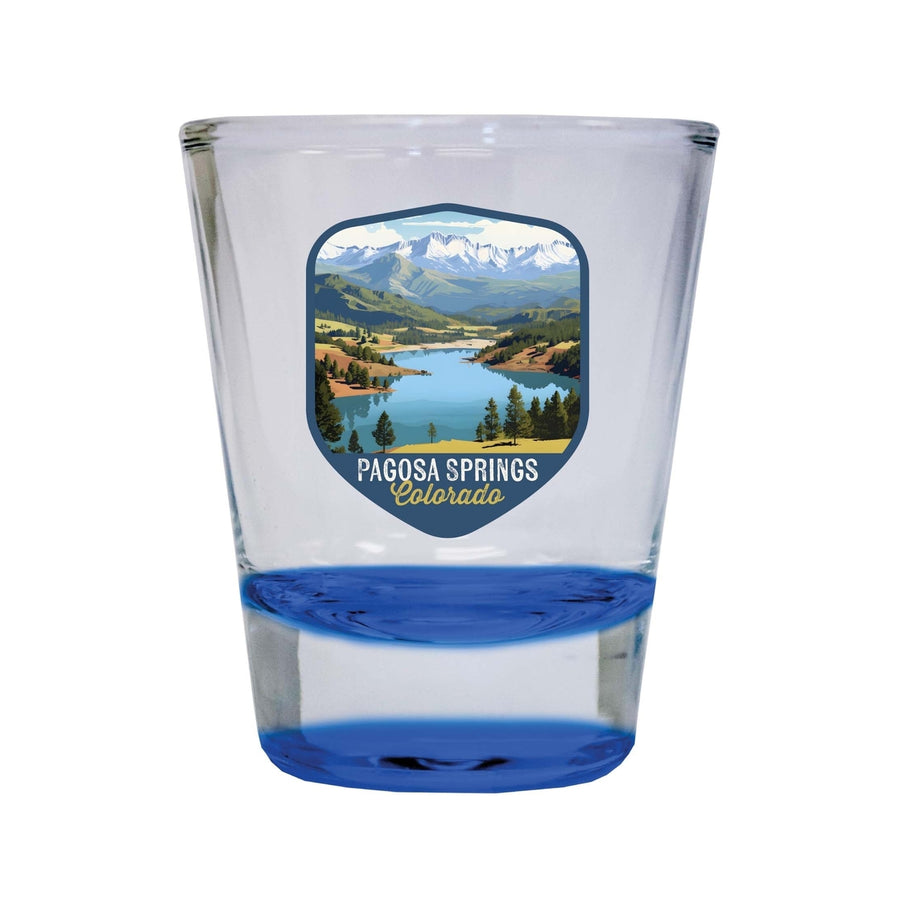 Pagosa Springs Colorado Design B Souvenir 2 Ounce Shot Glass Round Image 1