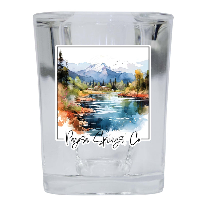 Pagosa Springs Colorado Design A Souvenir 2 Ounce Shot Glass Square Image 2