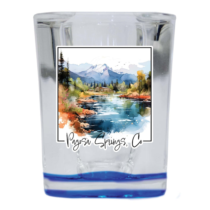 Pagosa Springs Colorado Design A Souvenir 2 Ounce Shot Glass Square Image 3