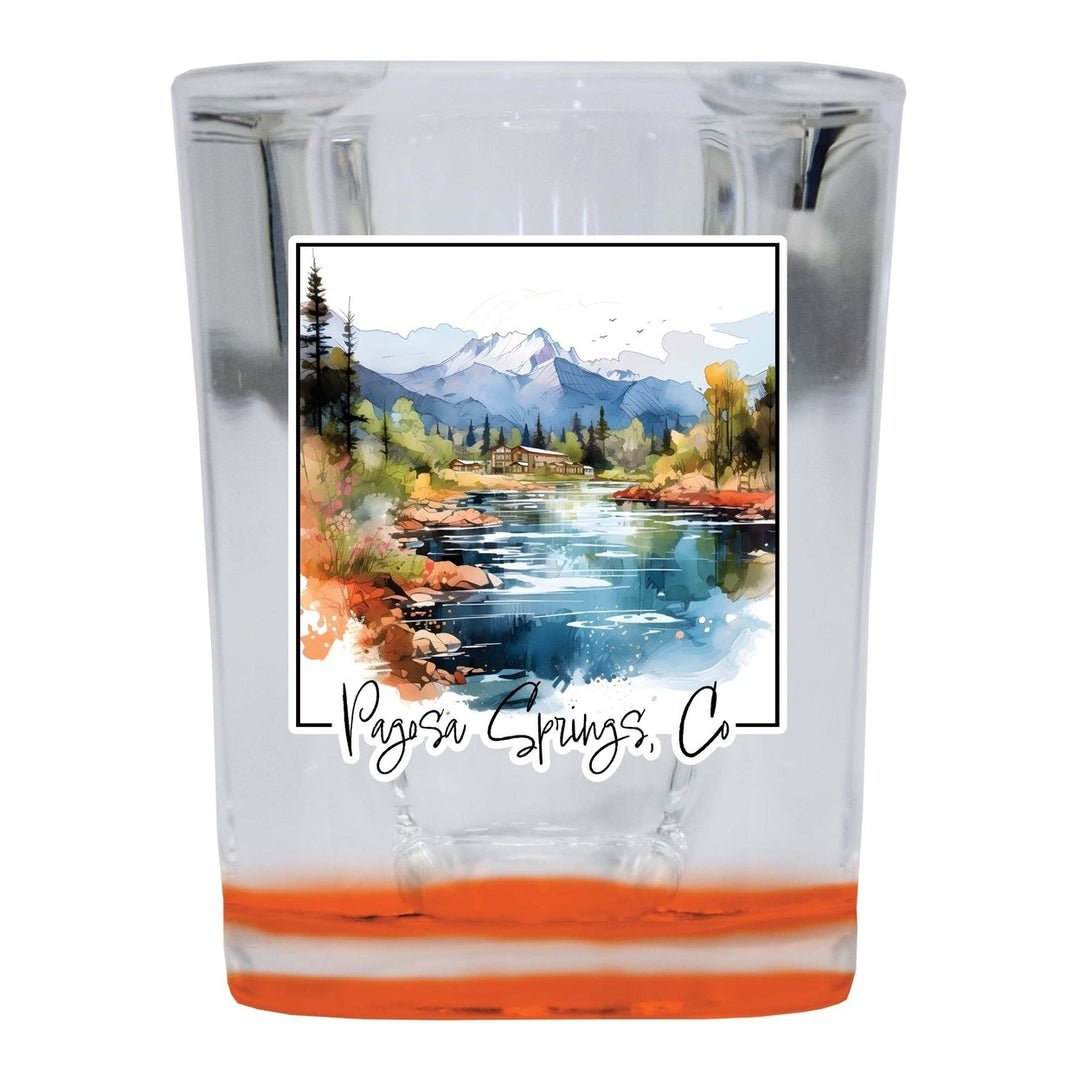 Pagosa Springs Colorado Design A Souvenir 2 Ounce Shot Glass Square Image 4