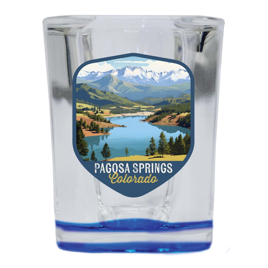 Pagosa Springs Colorado Design B Souvenir 2 Ounce Shot Glass Square Image 1