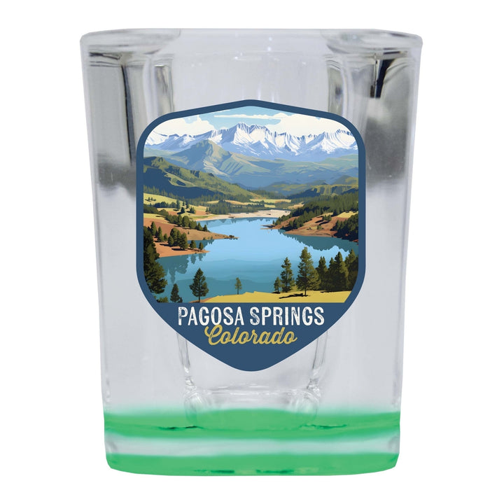 Pagosa Springs Colorado Design B Souvenir 2 Ounce Shot Glass Square Image 2