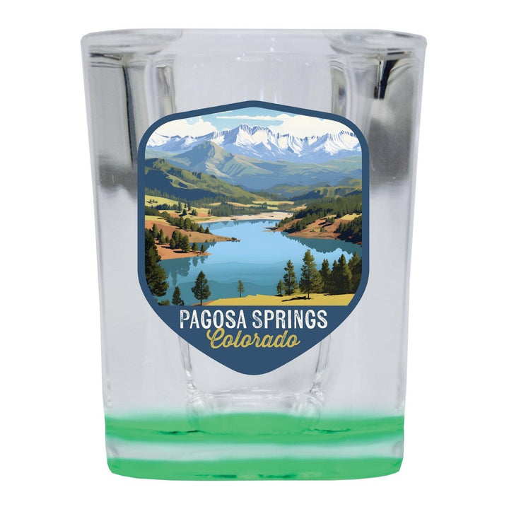 Pagosa Springs Colorado Design B Souvenir 2 Ounce Shot Glass Square Image 1