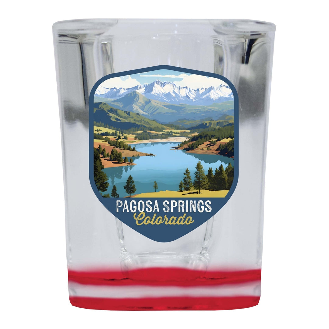 Pagosa Springs Colorado Design B Souvenir 2 Ounce Shot Glass Square Image 4