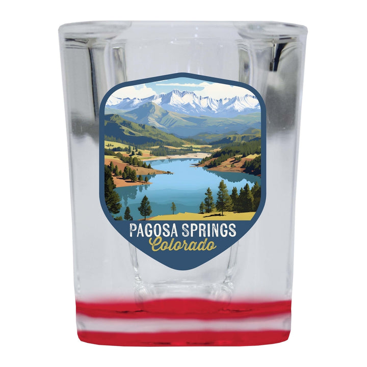 Pagosa Springs Colorado Design B Souvenir 2 Ounce Shot Glass Square Image 4