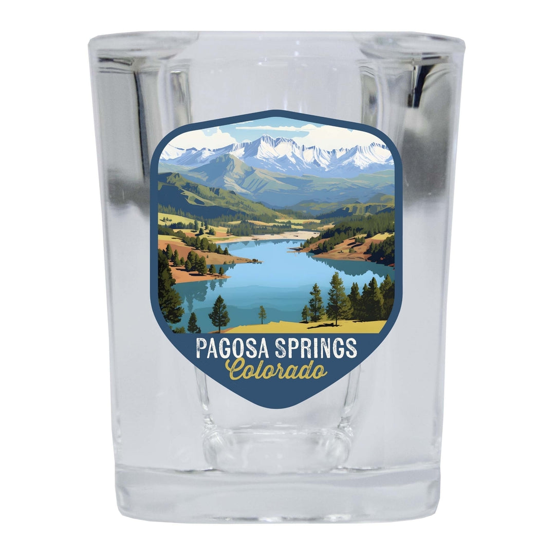 Pagosa Springs Colorado Design B Souvenir 2 Ounce Shot Glass Square Image 4