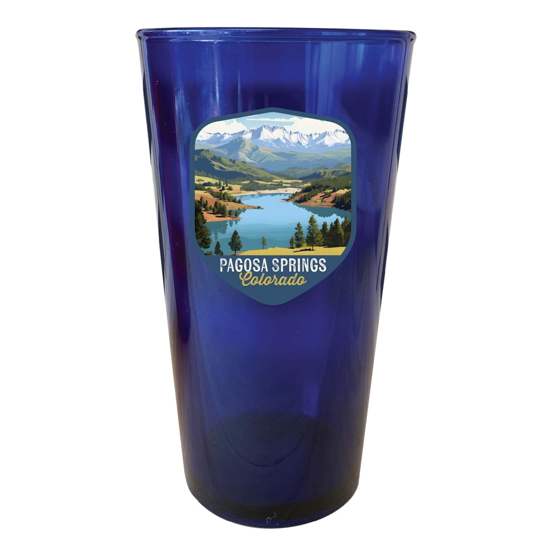 Pagosa Springs Colorado Design B Souvenir Plastic 16 oz pint Image 1