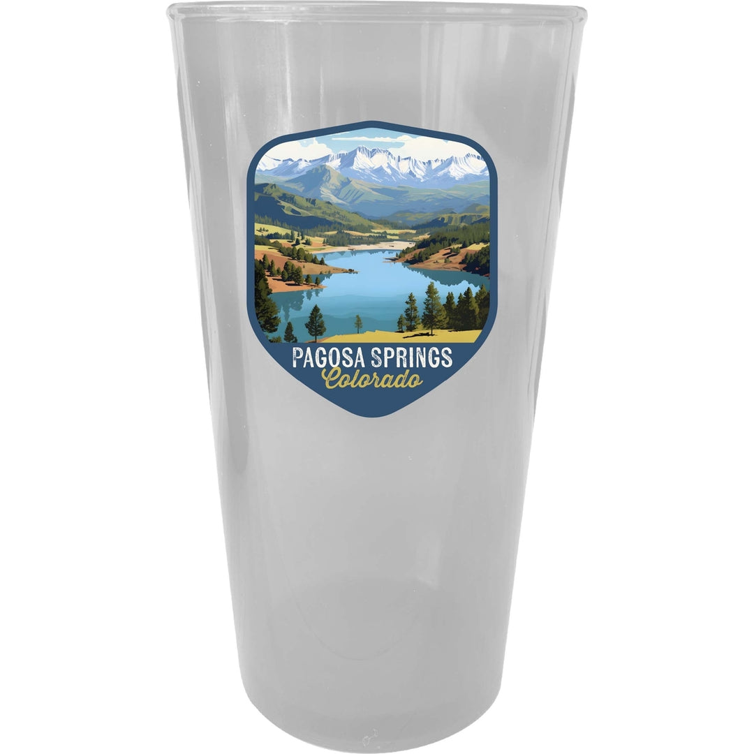 Pagosa Springs Colorado Design B Souvenir Plastic 16 oz pint Image 2