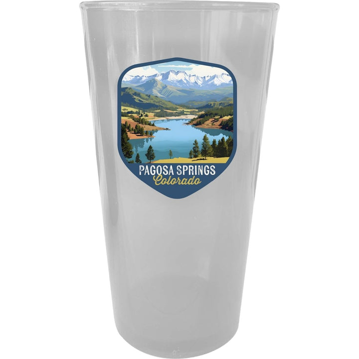 Pagosa Springs Colorado Design B Souvenir Plastic 16 oz pint Image 1