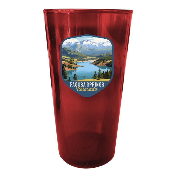 Pagosa Springs Colorado Design B Souvenir Plastic 16 oz pint Image 3