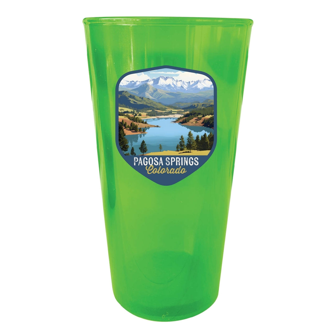 Pagosa Springs Colorado Design B Souvenir Plastic 16 oz pint Image 4