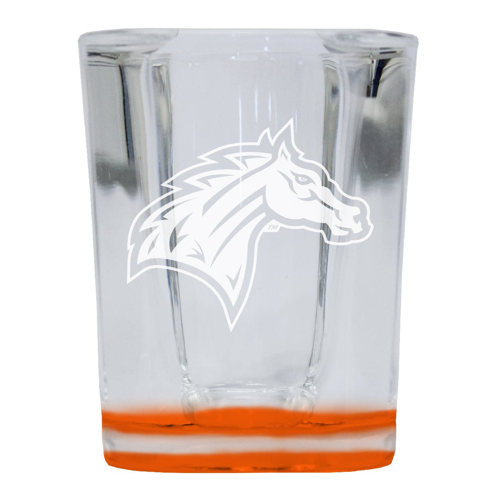 Rider University Broncs 2 Ounce Engraved Shot Glass Square Officially Licensed Collegiate Product Image 2