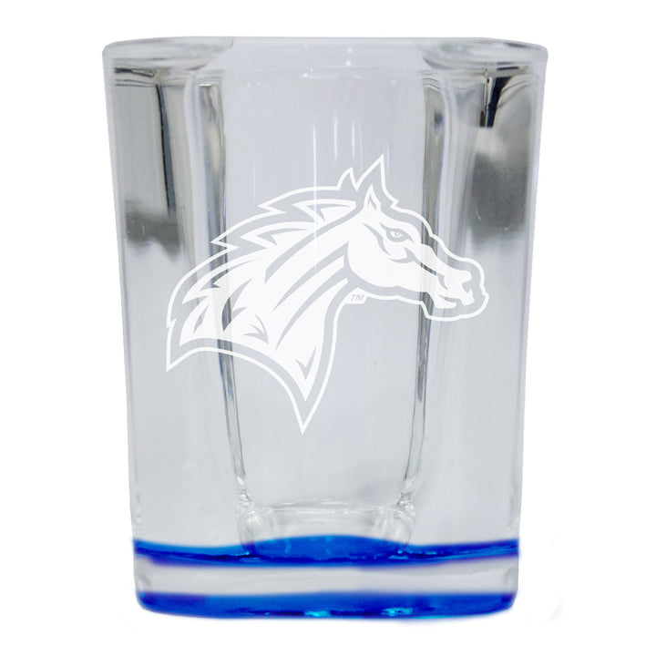 Rider University Broncs 2 Ounce Engraved Shot Glass Square Officially Licensed Collegiate Product Image 4