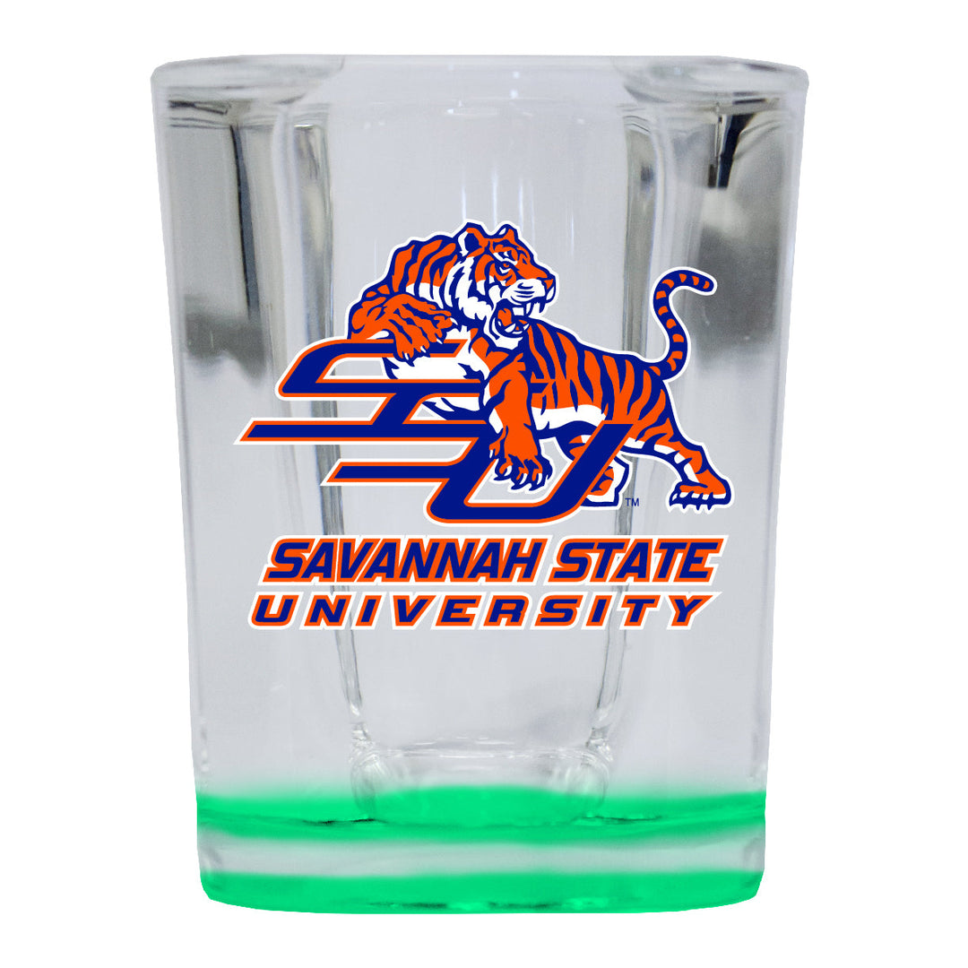 Savannah State University 2 Ounce Shot Glass Square Officially Licensed Collegiate Product Image 3