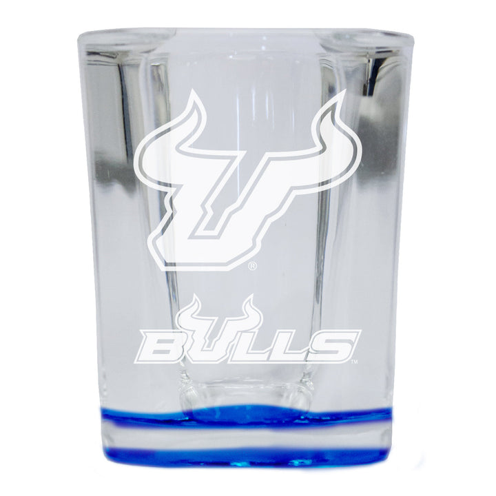 South Florida Bulls 2 Ounce Engraved Shot Glass Square Officially Licensed Collegiate Product Image 4