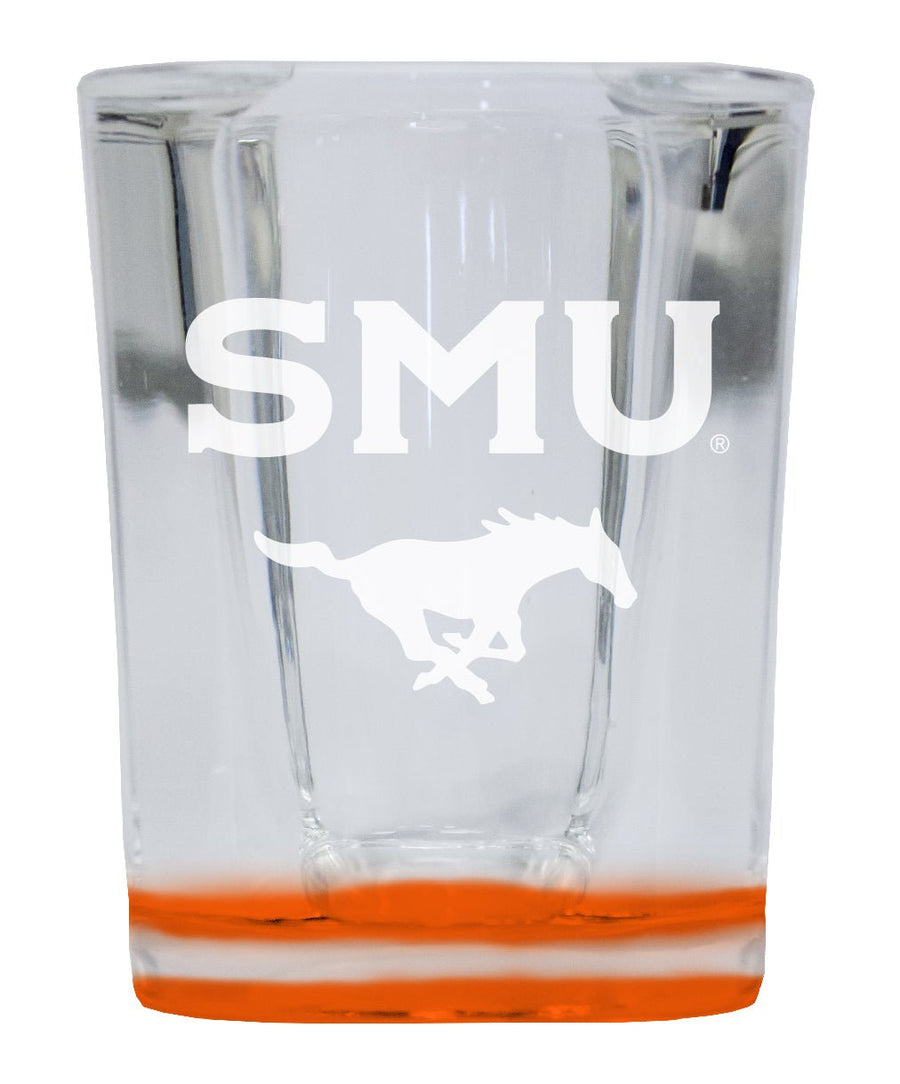 Southern Methodist University 2 Ounce Engraved Shot Glass Square Officially Licensed Collegiate Product Image 1