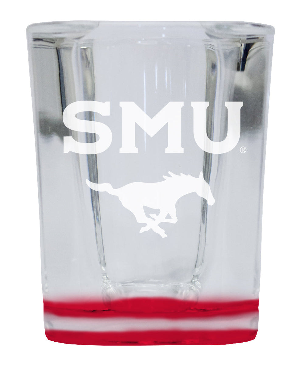 Southern Methodist University 2 Ounce Engraved Shot Glass Square Officially Licensed Collegiate Product Image 2