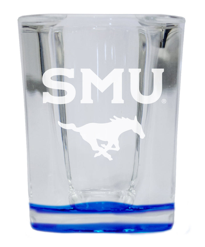 Southern Methodist University 2 Ounce Engraved Shot Glass Square Officially Licensed Collegiate Product Image 3