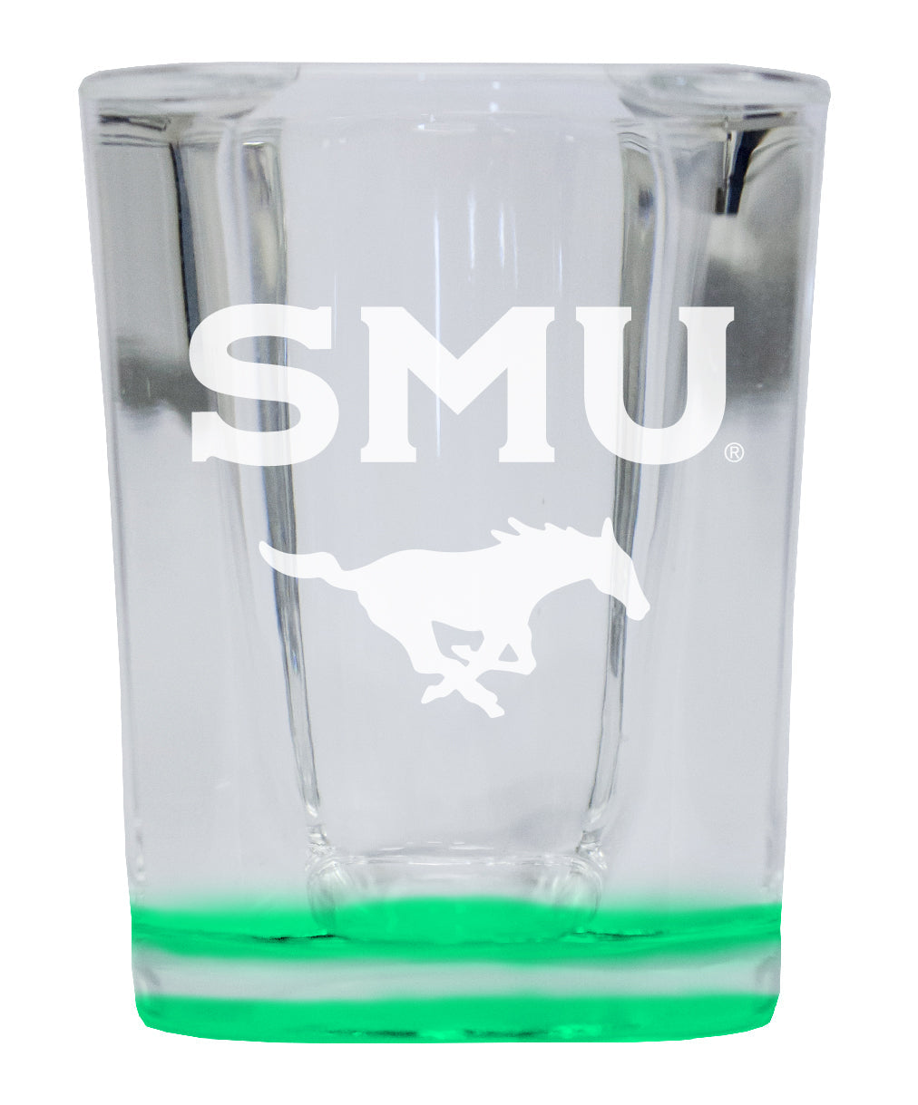 Southern Methodist University 2 Ounce Engraved Shot Glass Square Officially Licensed Collegiate Product Image 4