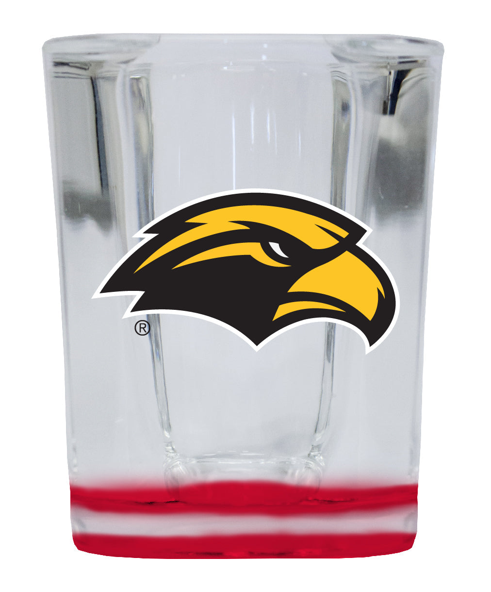 Southern Mississippi Golden Eagles 2 Ounce Shot Glass Square Officially Licensed Collegiate Product Image 1