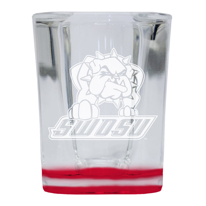 Southwestern Oklahoma State University 2 Ounce Engraved Shot Glass Square Officially Licensed Collegiate Product Image 1