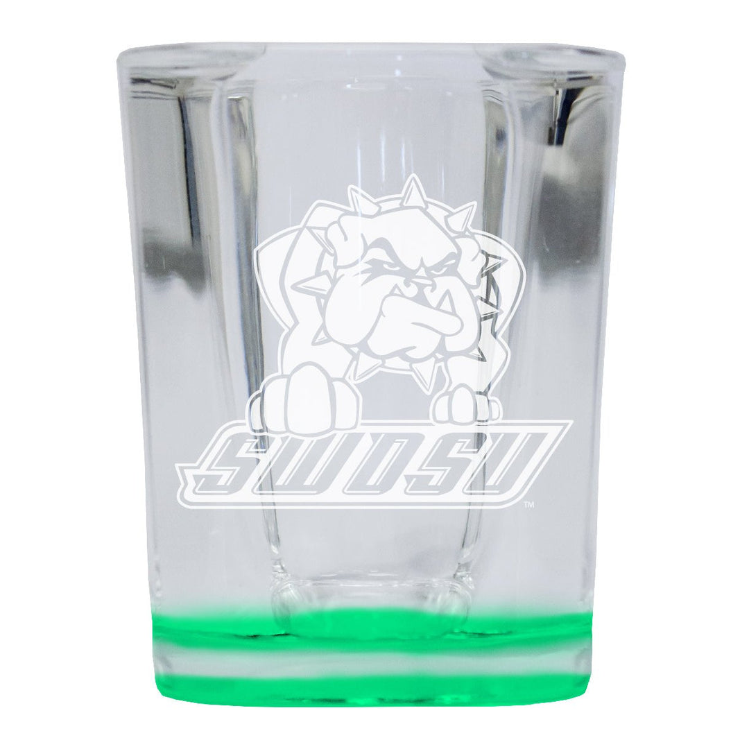 Southwestern Oklahoma State University 2 Ounce Engraved Shot Glass Square Officially Licensed Collegiate Product Image 1