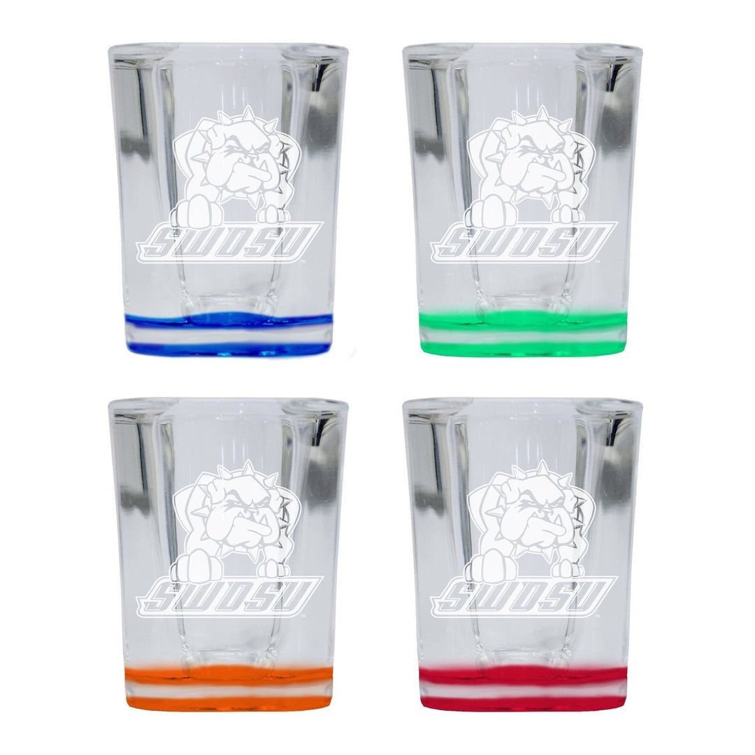 Southwestern Oklahoma State University 2 Ounce Engraved Shot Glass Square Officially Licensed Collegiate Product Image 1