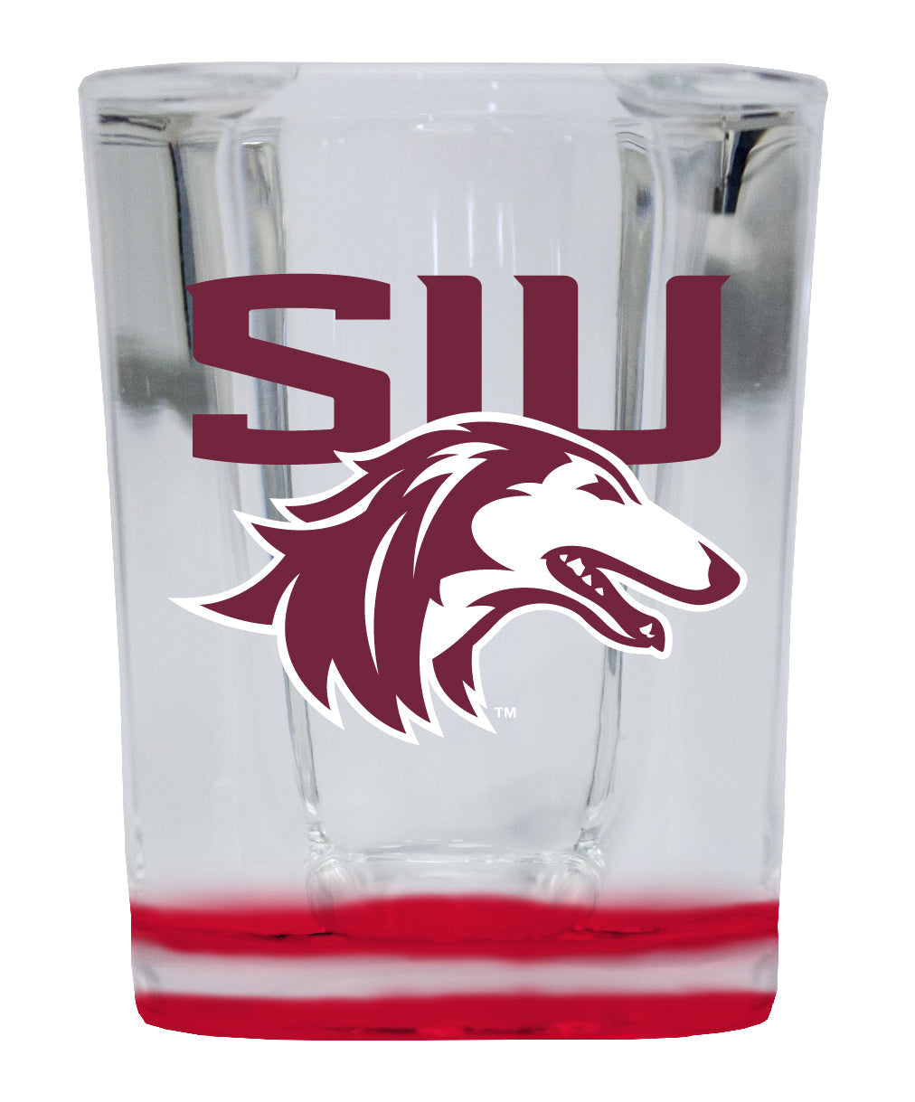 Southern Illinois Salukis 2 Ounce Shot Glass Square Officially Licensed Collegiate Product Image 1