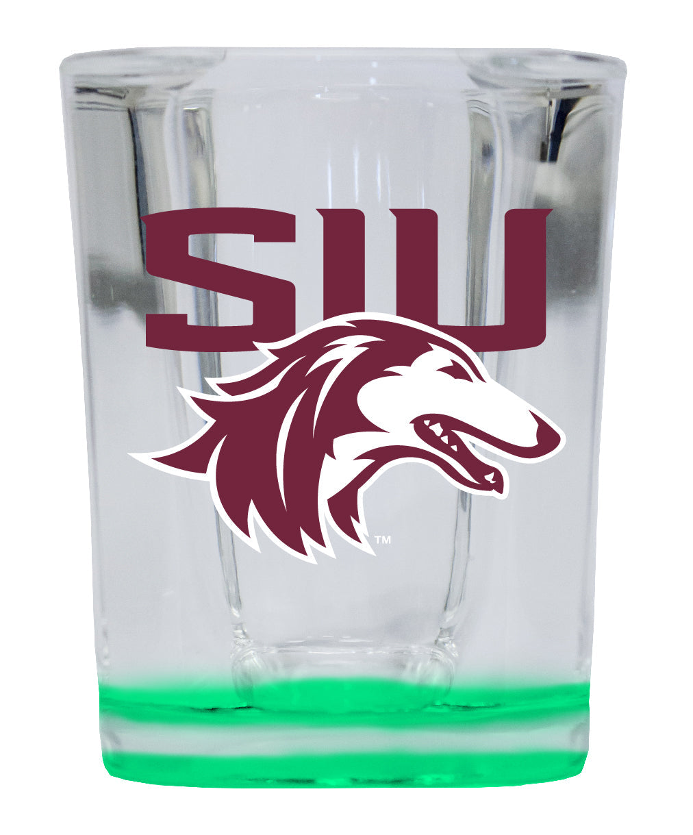 Southern Illinois Salukis 2 Ounce Shot Glass Square Officially Licensed Collegiate Product Image 3