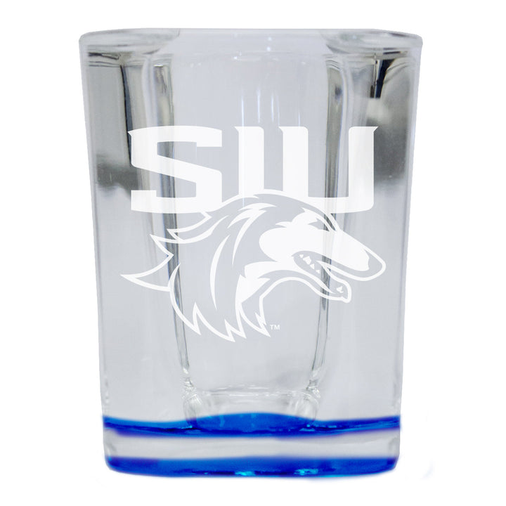 Southern Illinois Salukis 2 Ounce Engraved Shot Glass Square Officially Licensed Collegiate Product Image 4